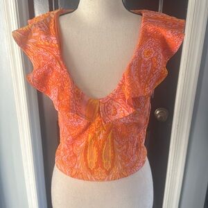 Cute spring ruffle top Zara